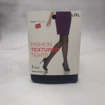 Hanes Stylessentials Fashion Textured Tights Black LXL